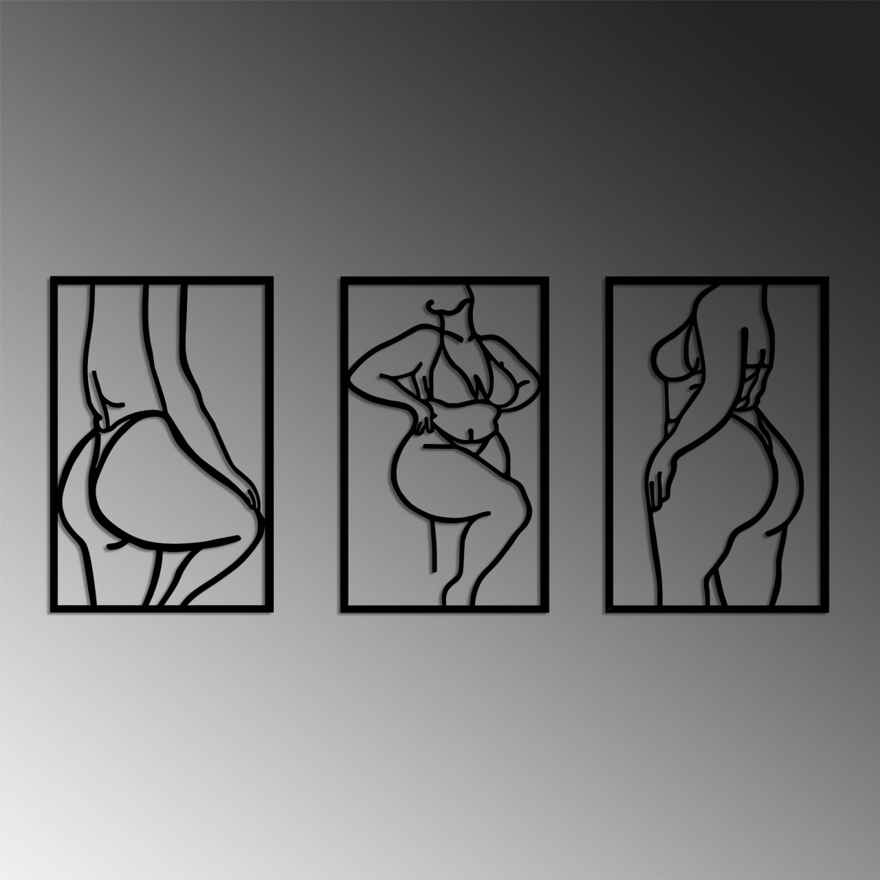 Poze Accesoriu decorativ de perete metalic Body Positive Line