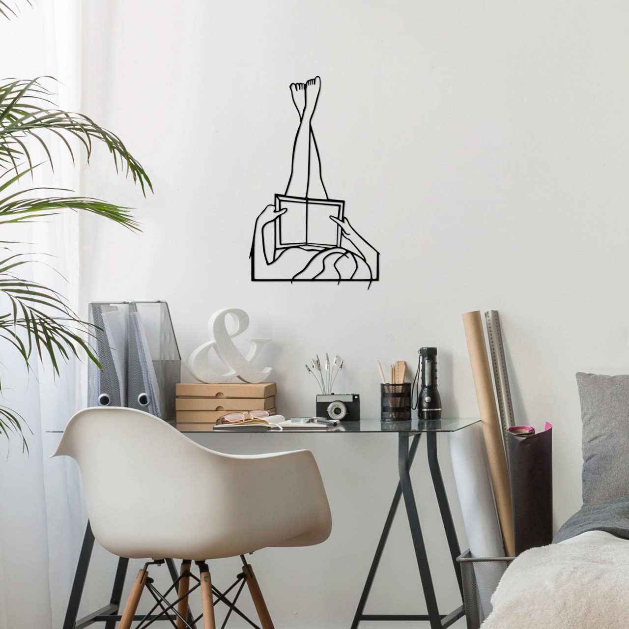 Poze Accesoriu decorativ de perete metalic I love reading - 521