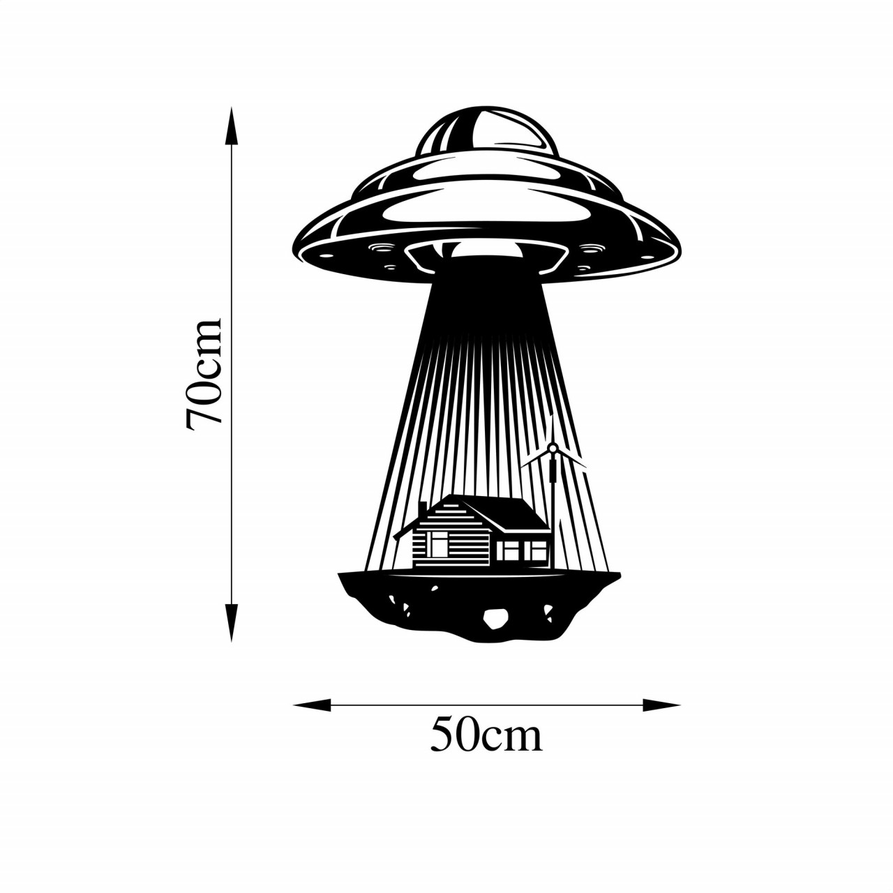 Poze Accesoriu decorativ de perete metalic In The Shadow Of Ufo - 531
