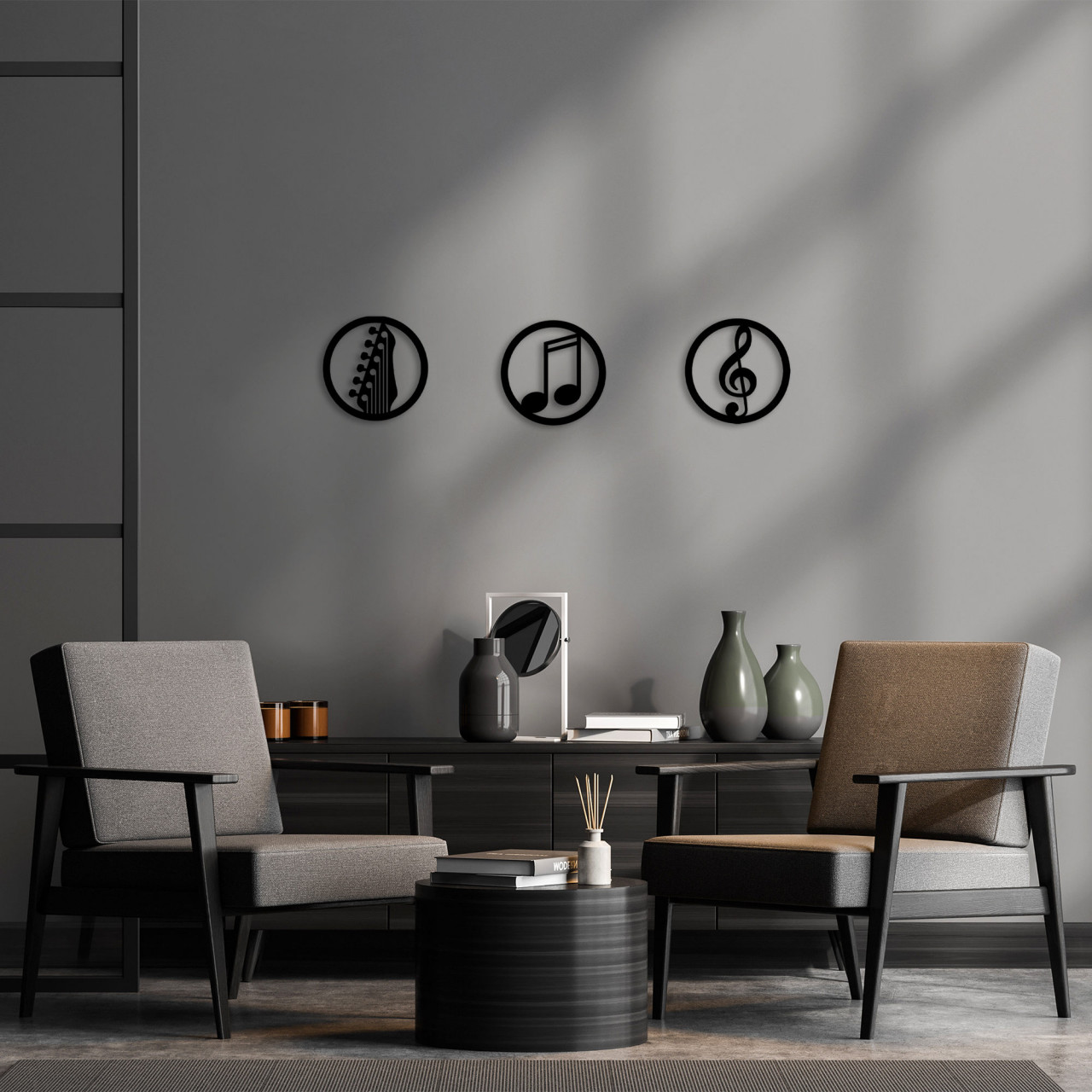Poze Accesoriu decorativ de perete metalic Just music - 295