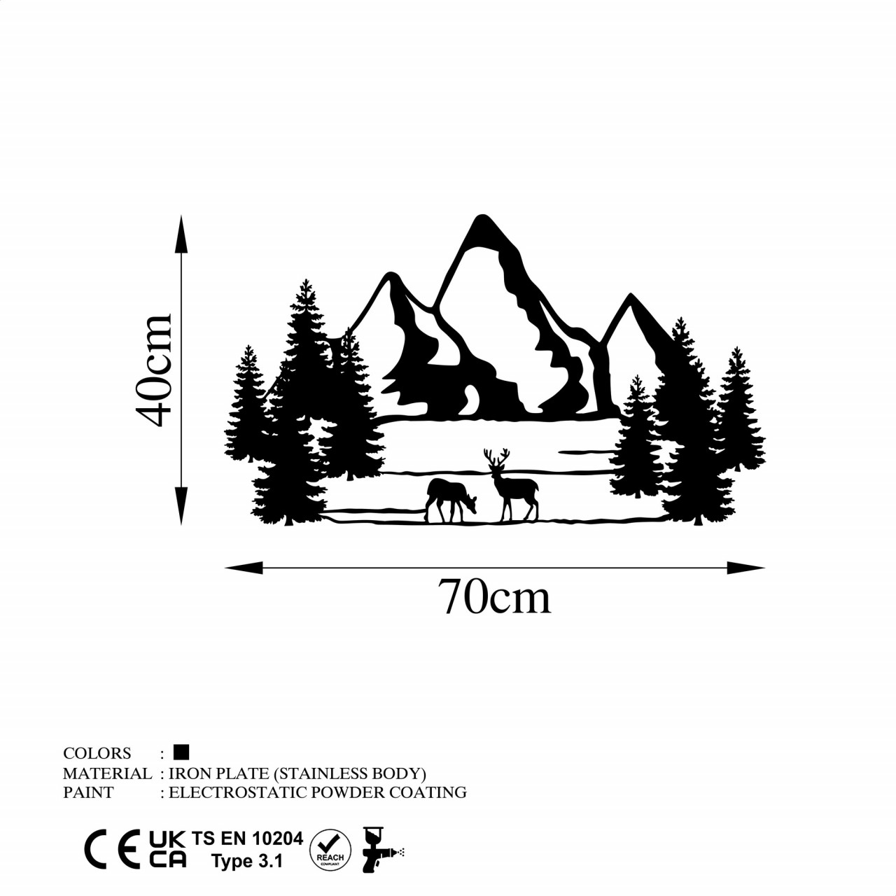 Poze Accesoriu decorativ de perete metalic Landscape 5