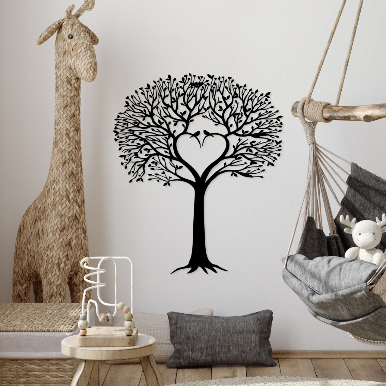 Poze Accesoriu decorativ de perete metalic Love tree