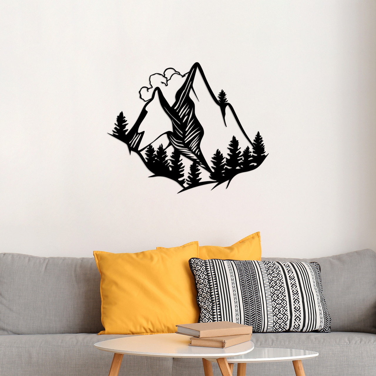 Poze Accesoriu decorativ de perete metalic Mountain View - 488