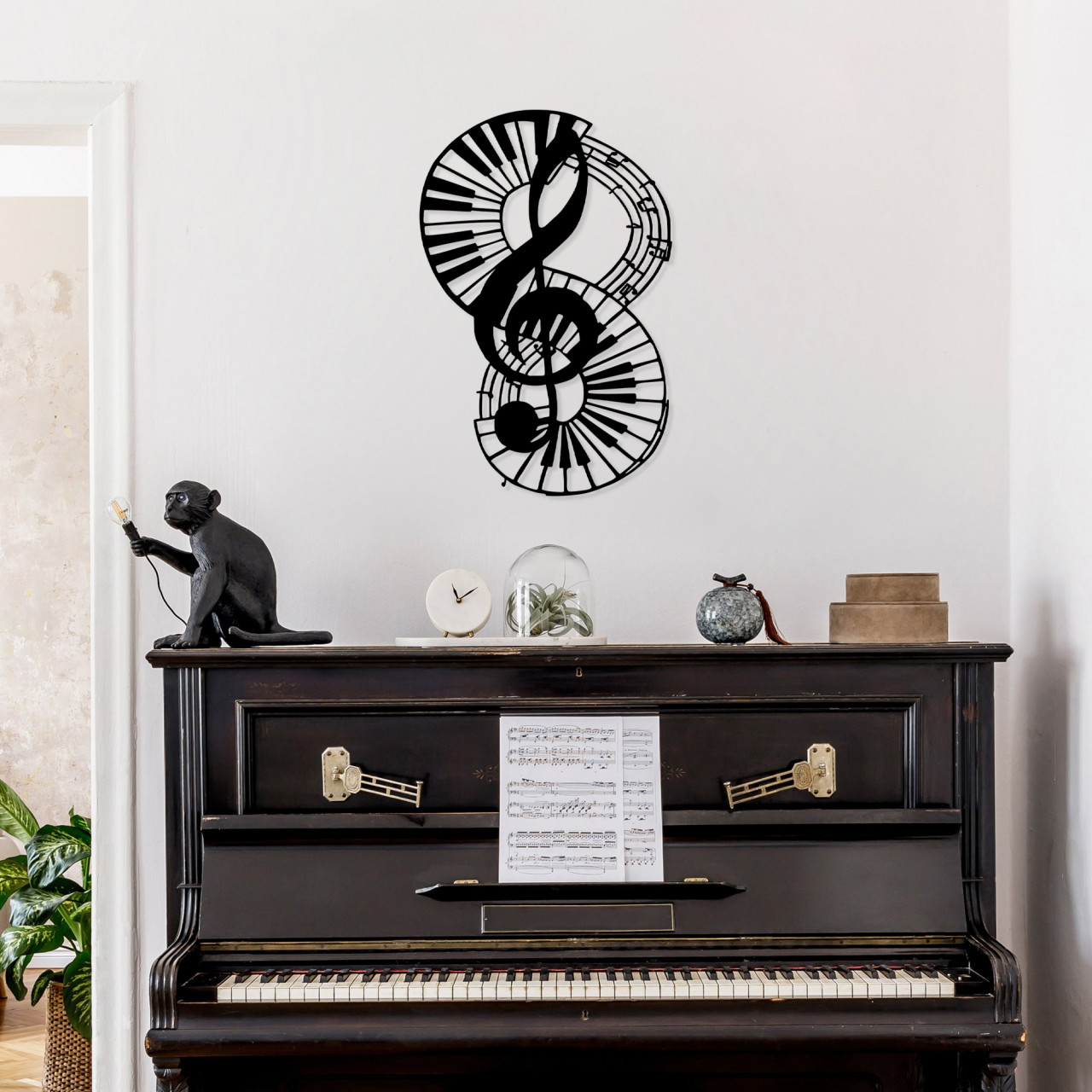 Poze Accesoriu decorativ de perete metalic Musical 4