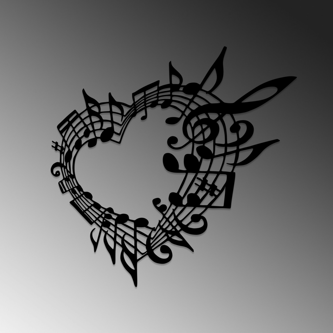 Poze Accesoriu decorativ de perete metalic Musical 5