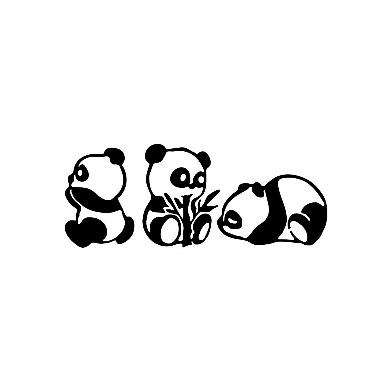 Poze Accesoriu decorativ de perete metalic Pandas - 298