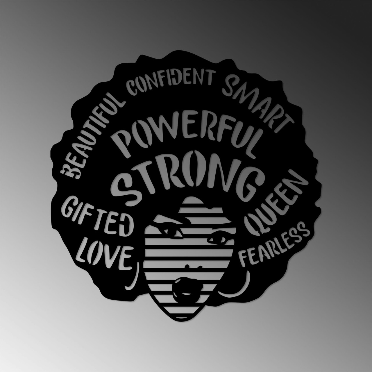 Poze Accesoriu decorativ de perete metalic Powerful Strong - 470