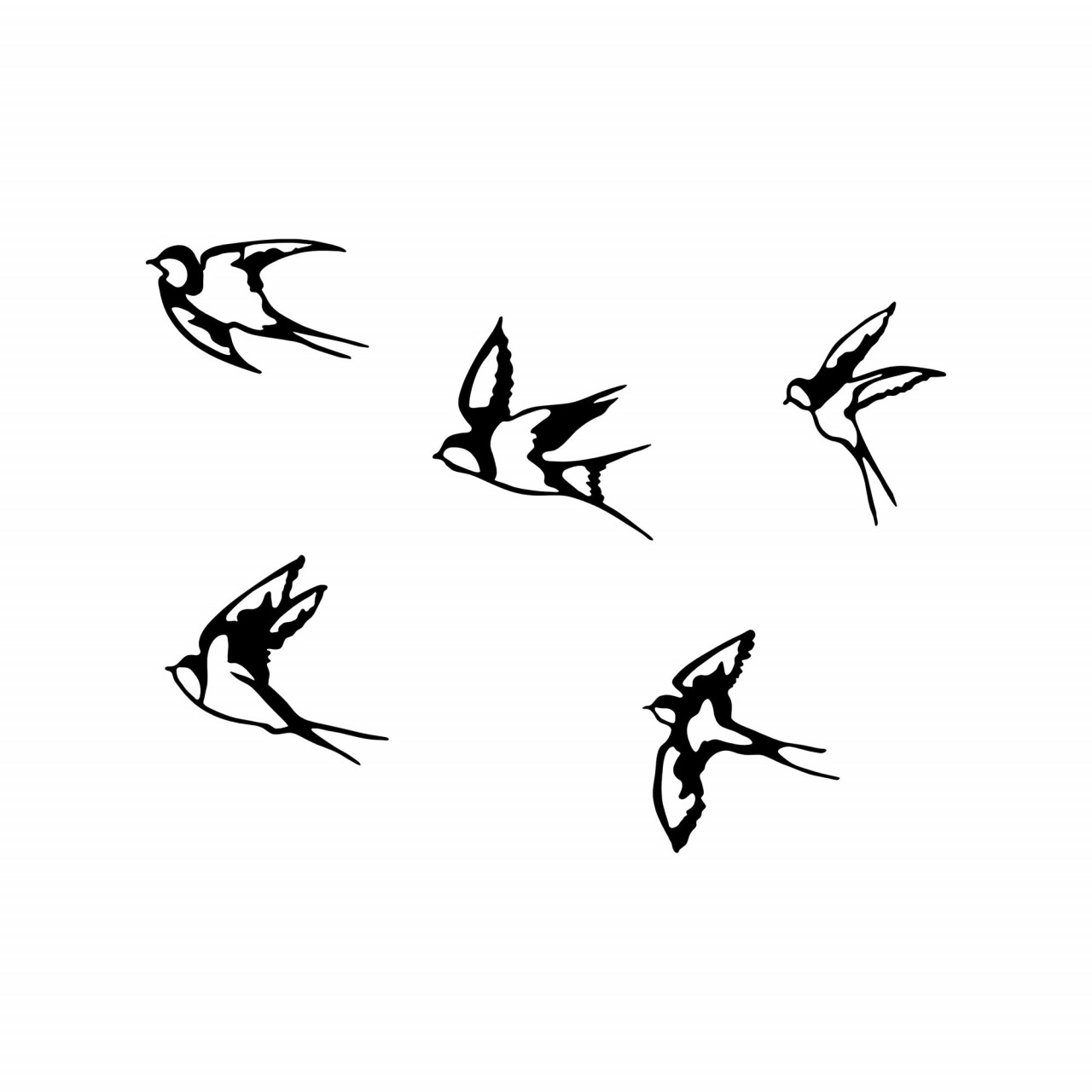 Poze Accesoriu decorativ de perete metalic Swallows - 303