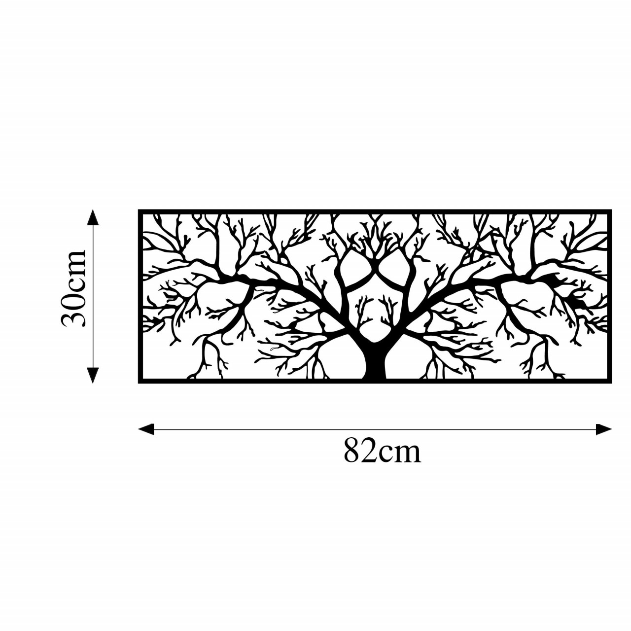 Poze Accesoriu decorativ de perete metalic Tree - 268