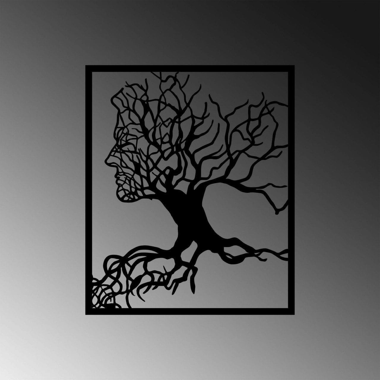 Poze Accesoriu decorativ de perete metalic Tree Man - 262