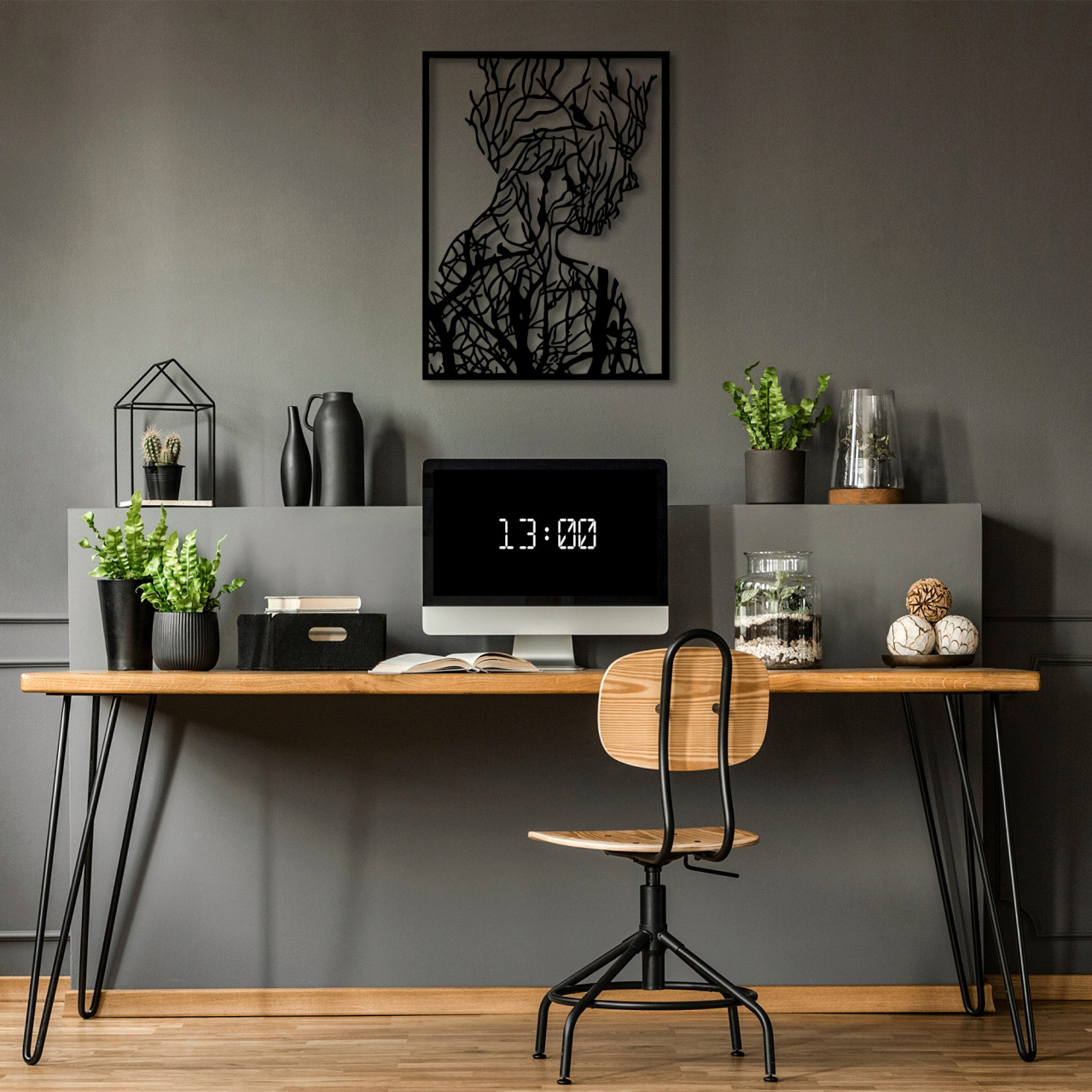 Poze Accesoriu decorativ de perete metalic Tree Man - Model 319