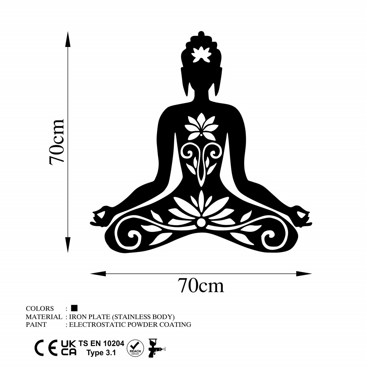 Poze Accesoriu decorativ de perete metalic Yoga 5