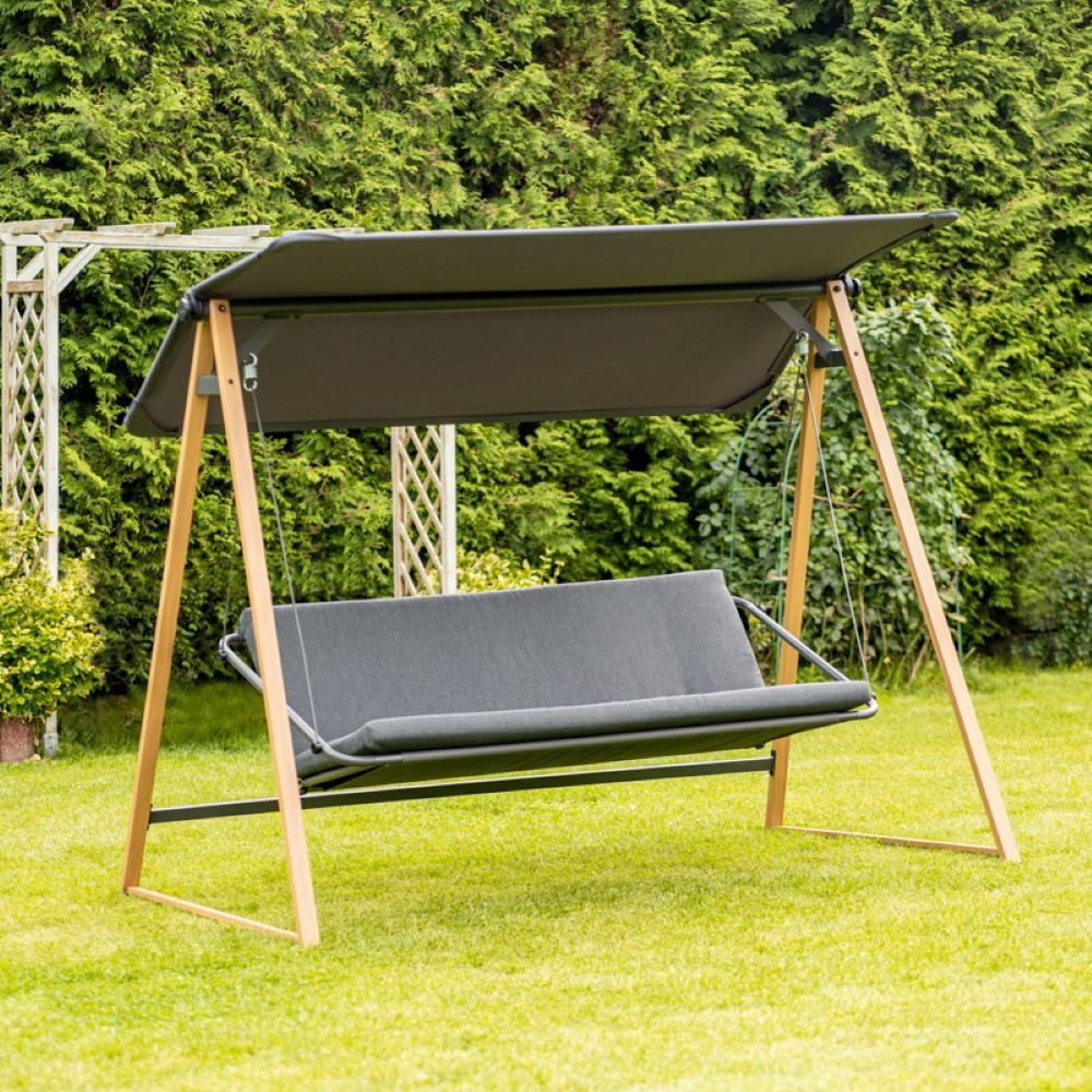 Poze Balansoar de terasa Herning gri/maro L232 cm