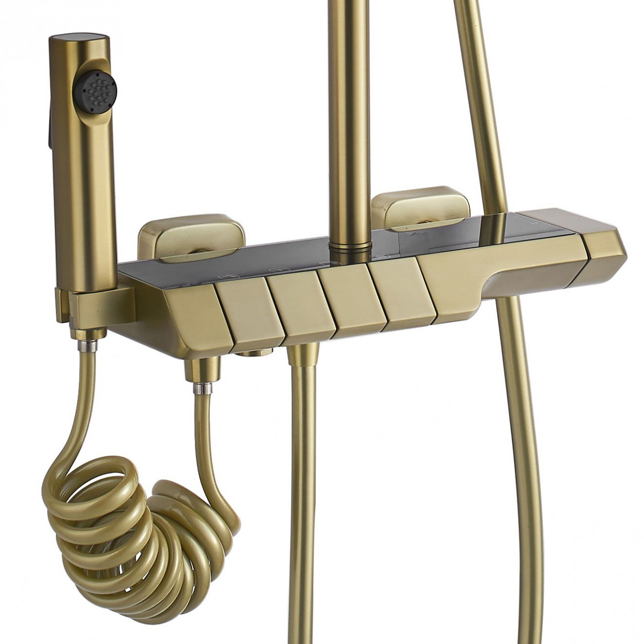 Poze Baterie de dus cu termostat Rob auriu periat