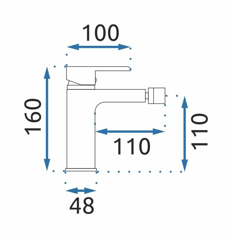 Poze Baterie pentru bideu Bloom negru/auriu