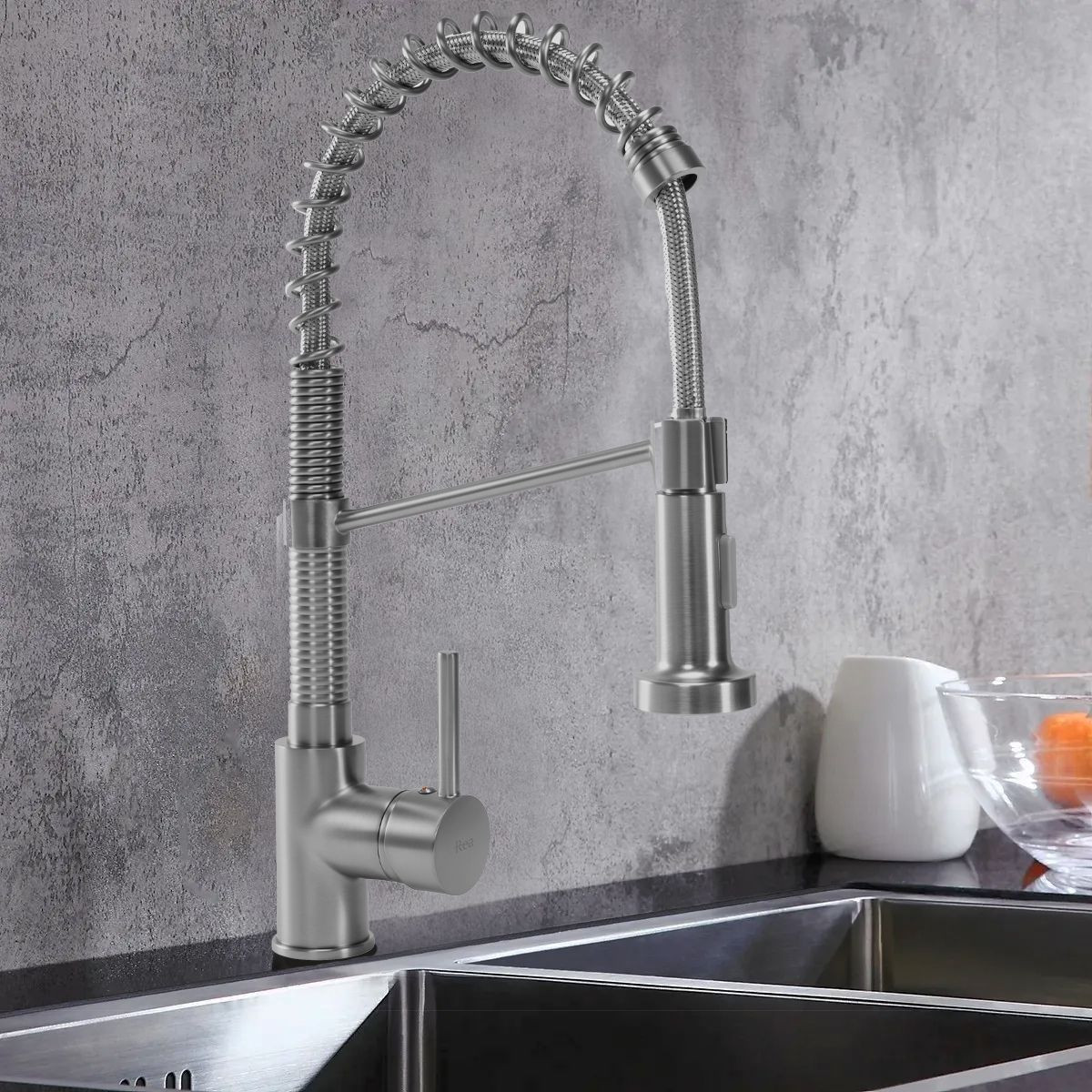 Poze Baterie Spring argintiu periat