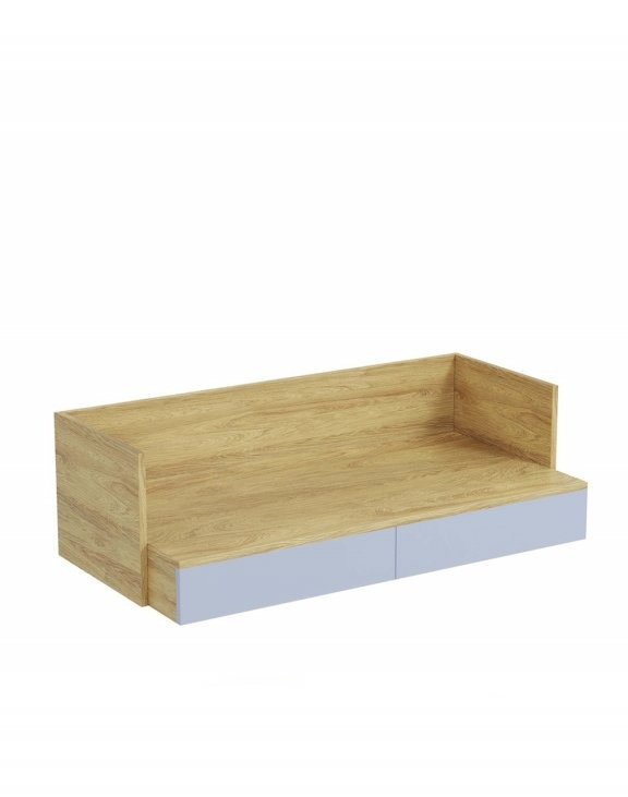 Poze Birou modular Mobius S2 natur/albastru – H38