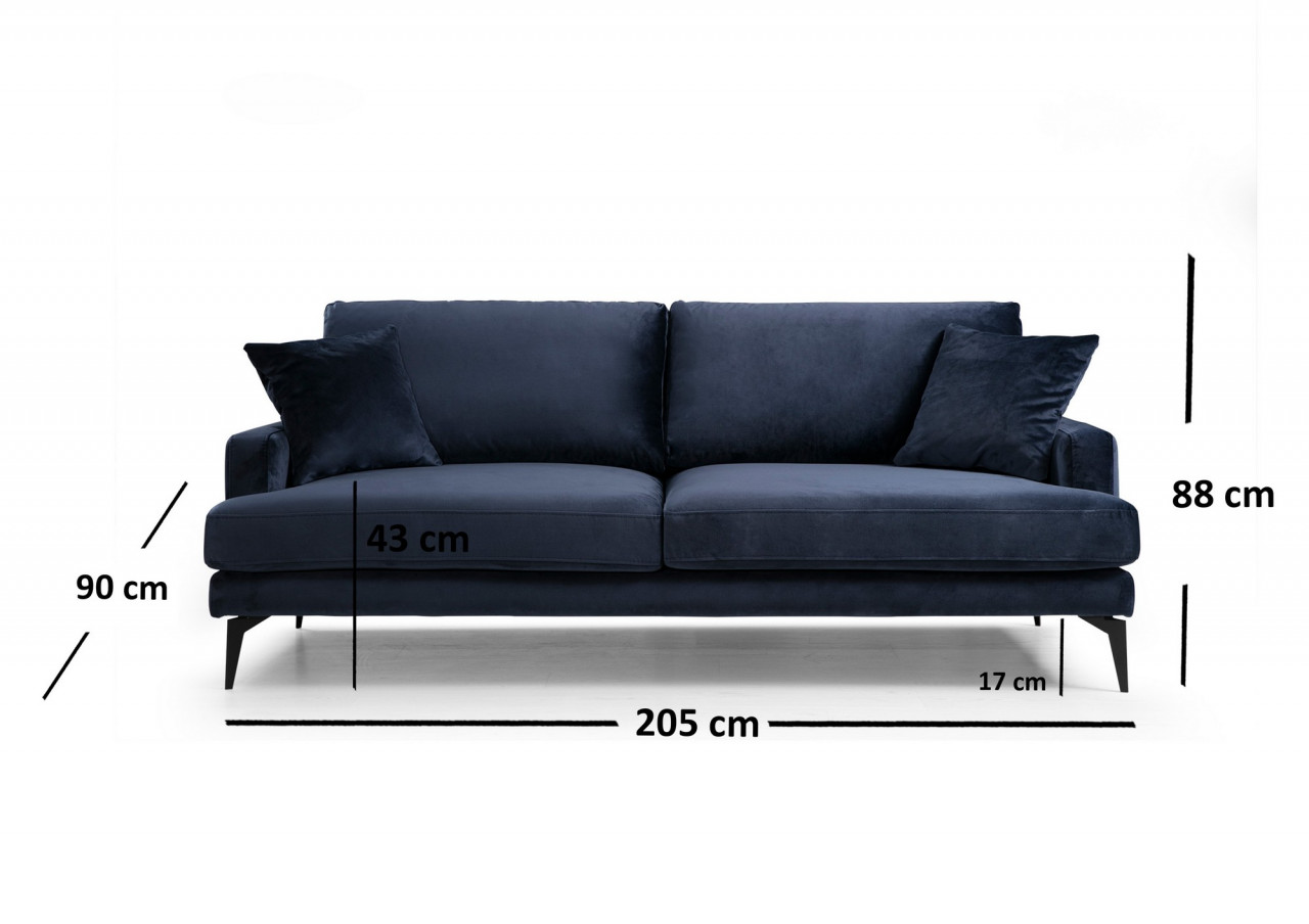 Poze Canapea 3 locuri Papira bleumarin