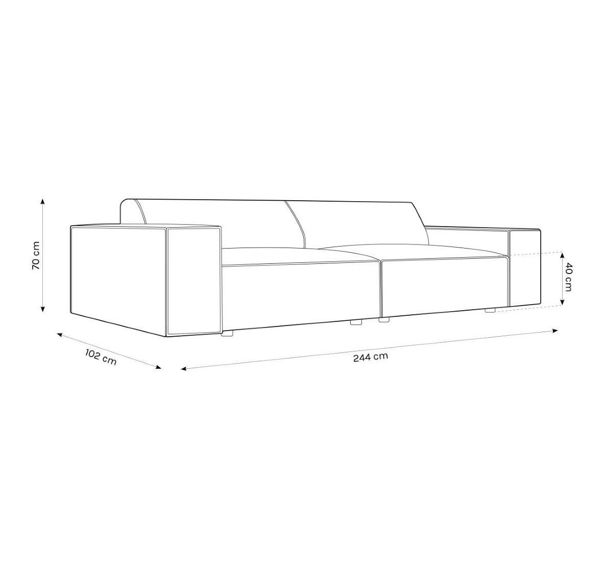Poze Canapea 4 locuri Jodie plusata