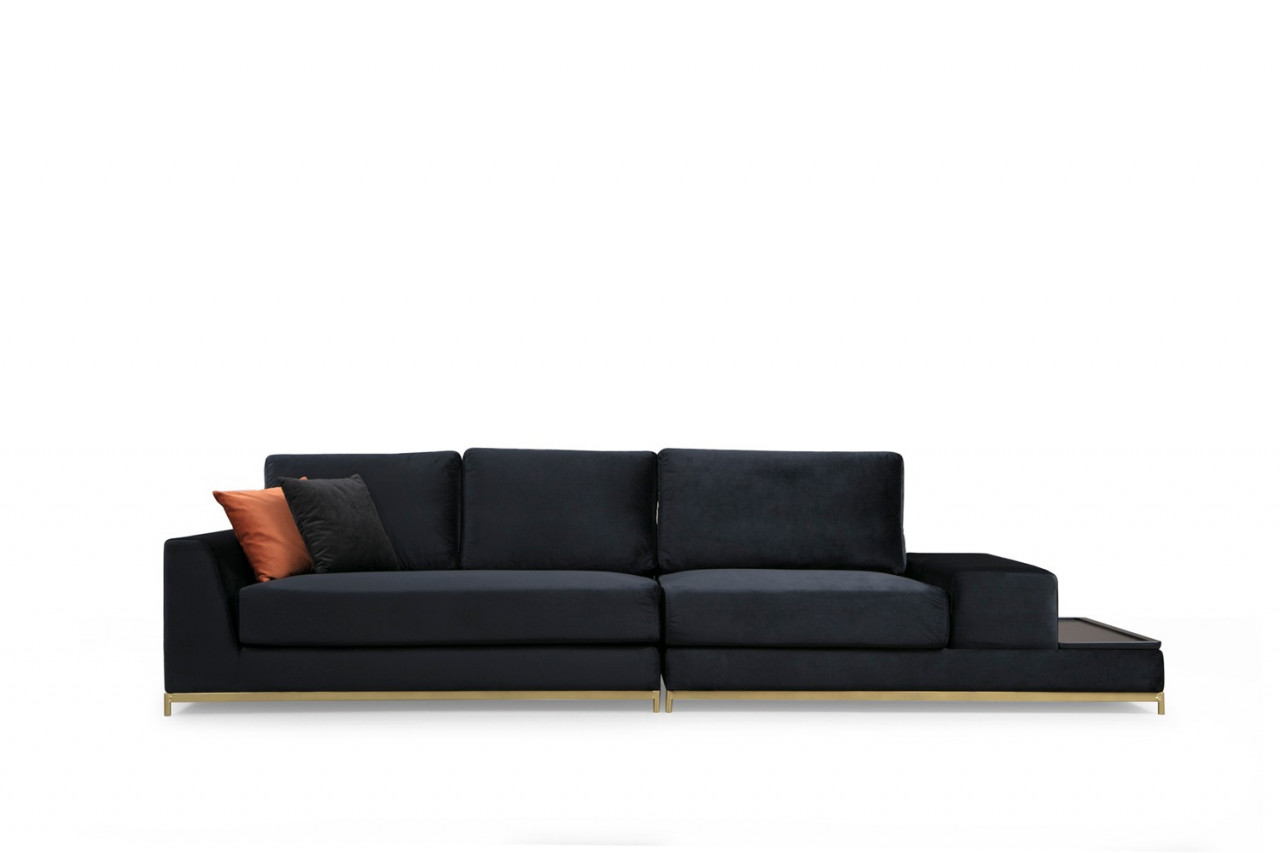 Poze Canapea 4 locuri Line neagra