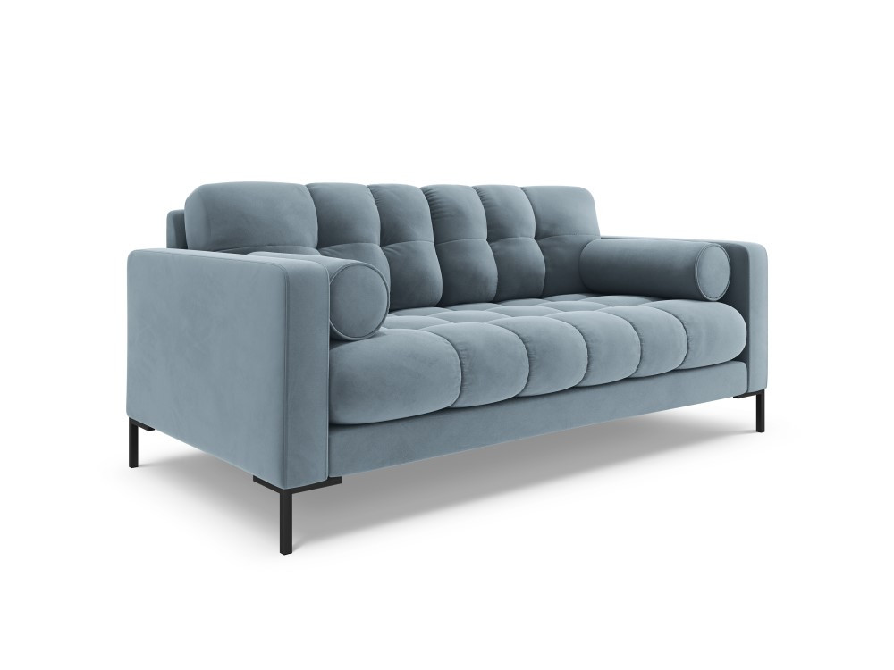 Poze Canapea Bali 2 locuri velvet/picioare negre – L152 x l92 x h75