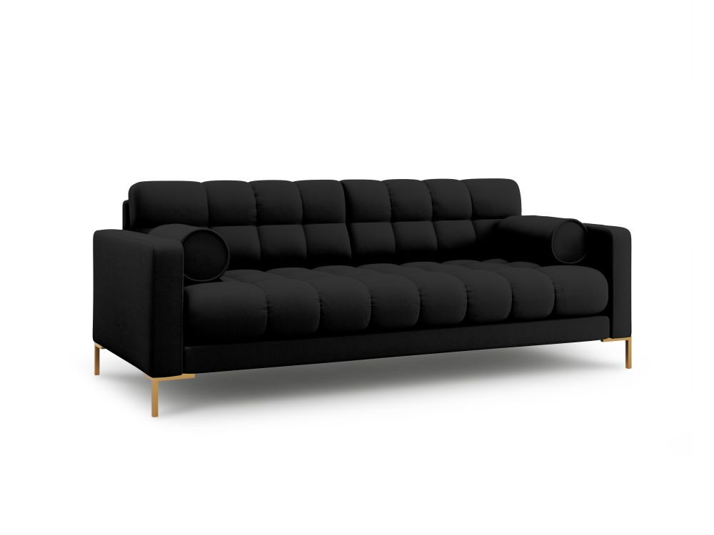 Poze Canapea Bali 3 locuri stofa/picioare gold – L177 x l92 x h75