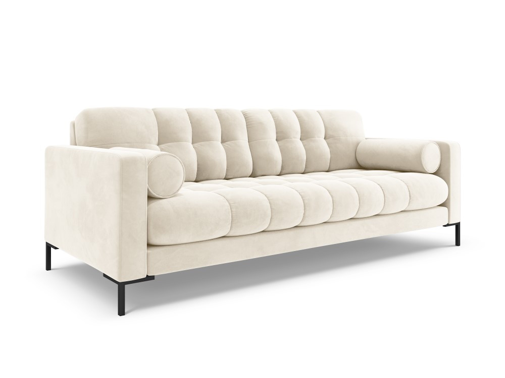 Poze Canapea Bali 3 locuri velvet/picioare negre – L177 x l92 x h75