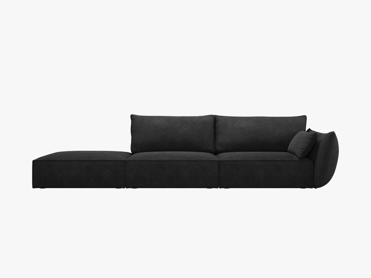 Poze Canapea deschisa 4 locuri Kaelle chenille L264 cm