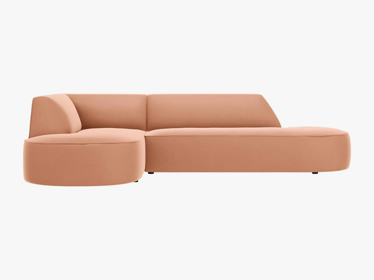 Poze Canapea deschisa pe o parte rotunjita 4 locuri Ruby catifea L273 cm