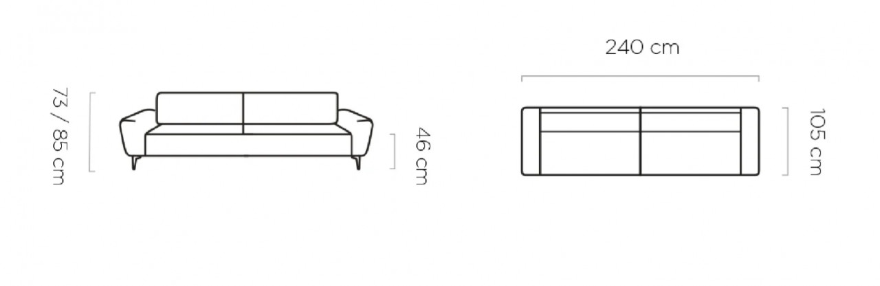 Poze Canapea extensibila Bali - L240 x l105 x h85 cm