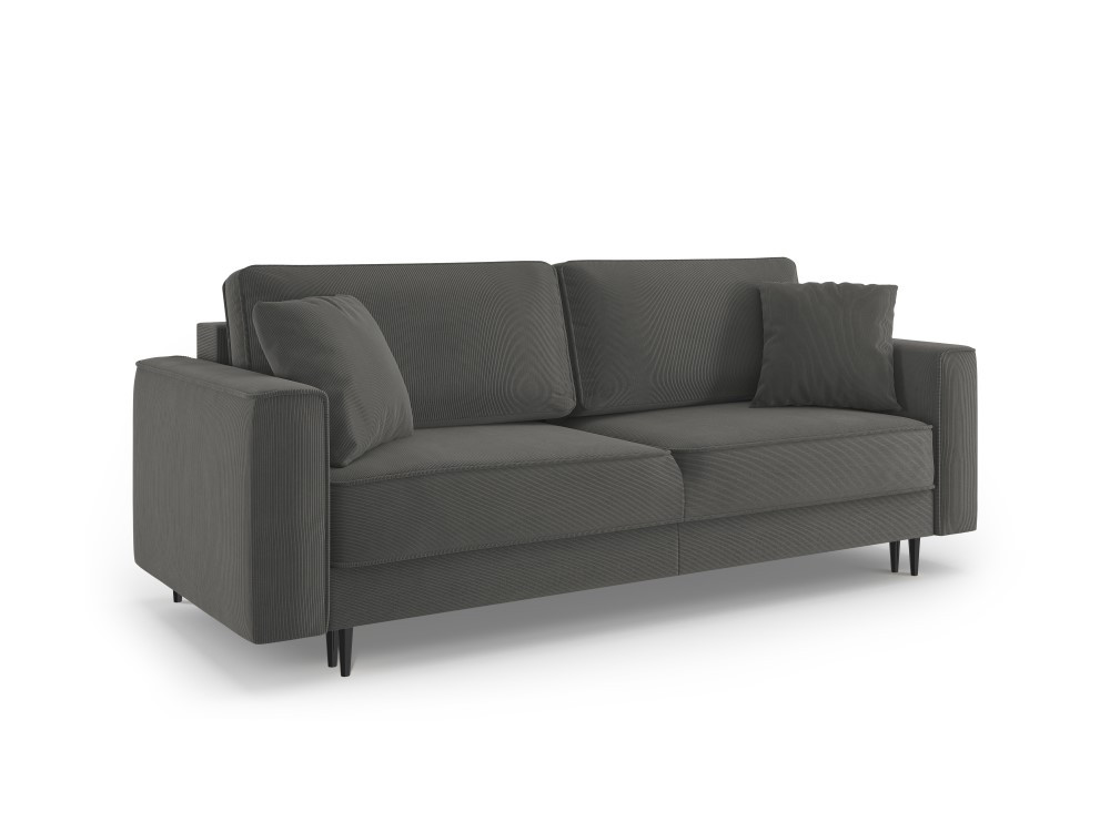 Poze Canapea Fano 3 locuri velvet/picioare negre – L233 x l102 x h89 cm