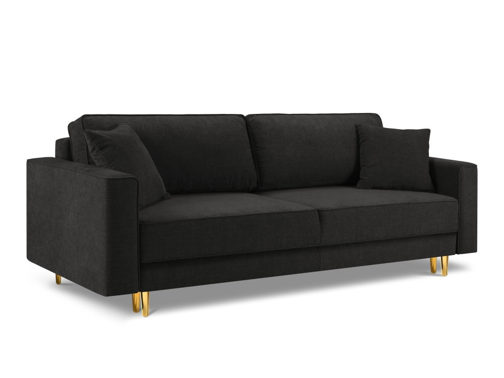 Poze Canapea tapitata Fano 3 locuri picioare gold – L233 x l102 x h89 cm