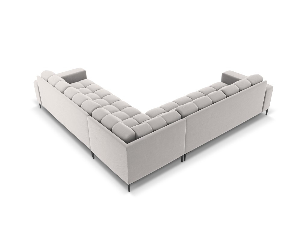 Poze Coltar 6 locuri Bali velvet/picioare negre – L256 x l256 x h75