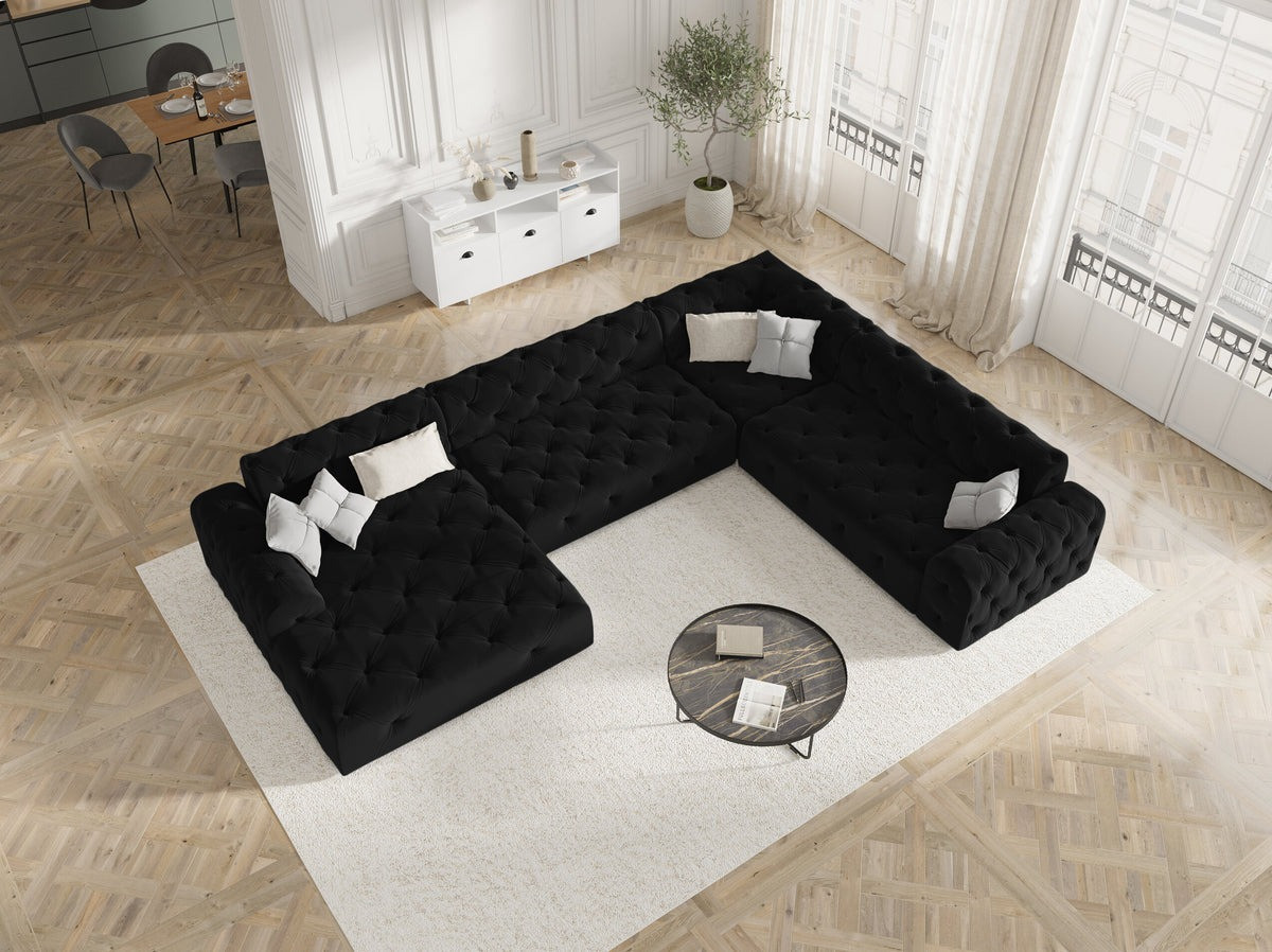 Poze Coltar 6 locuri Candice catifea L334 cm