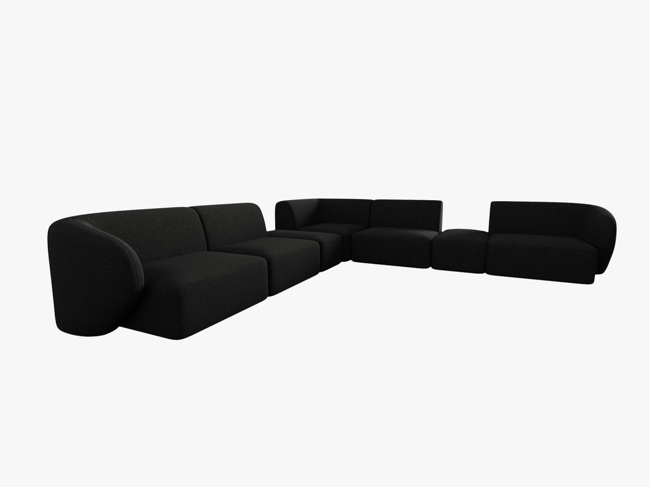 Poze Coltar 7 locuri Shane chenille L307 cm