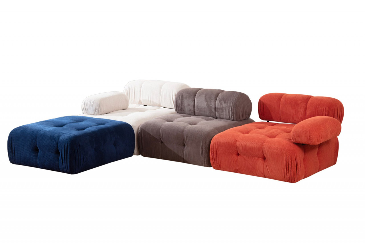 Poze Coltar Doblo cu taburet ( L1-O1-1R-Pouffe) multicolor