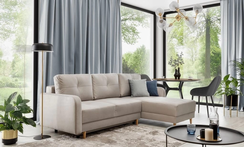 Poze Coltar living extensibil Roxi – L240 x l165 x h90