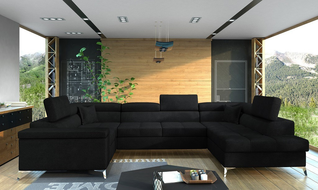 Poze Coltar living extensibil Thiago – L350 x l202 x h90 cm