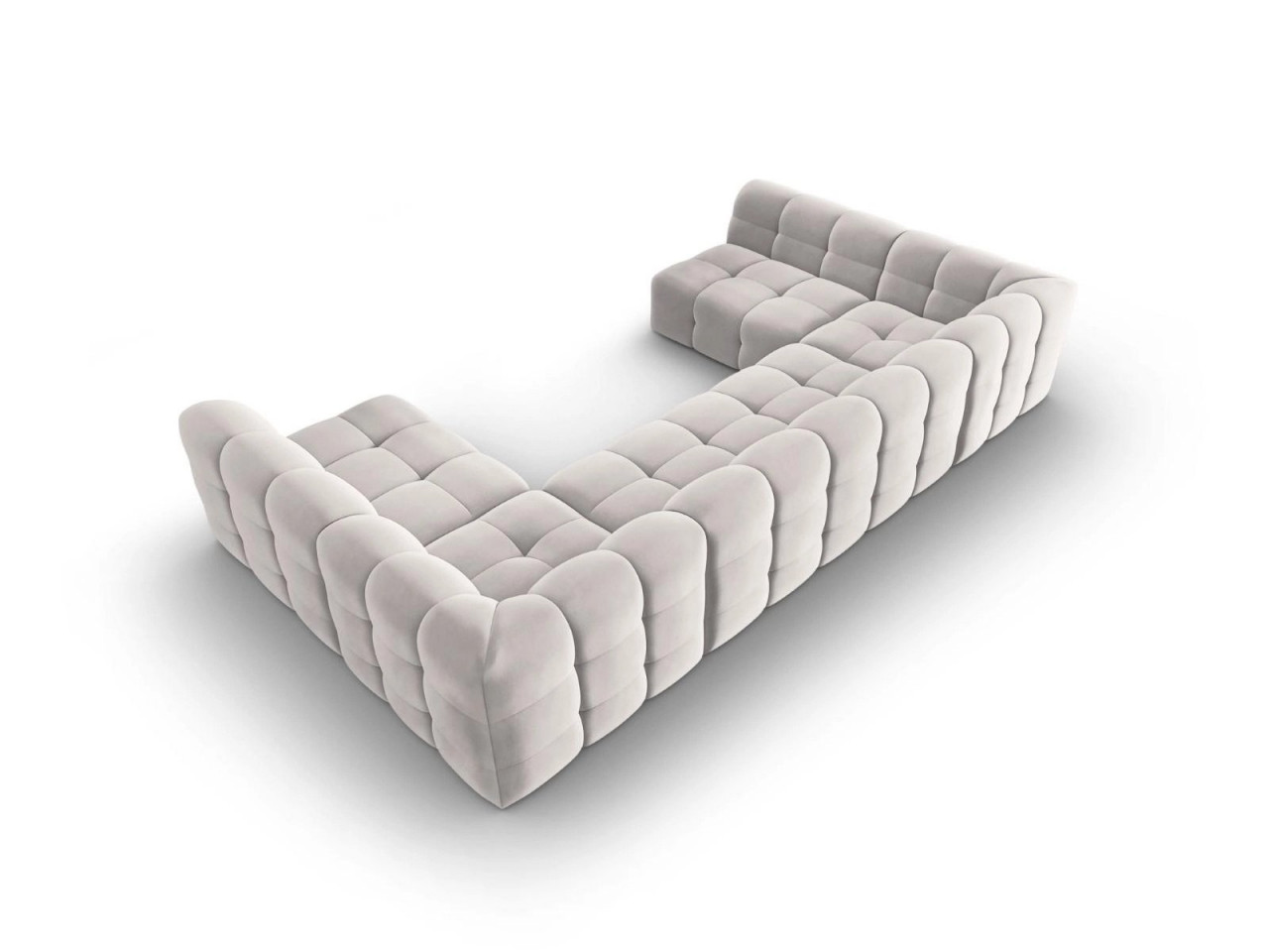 Poze Coltar panoramic 7 locuri velvet Kendal