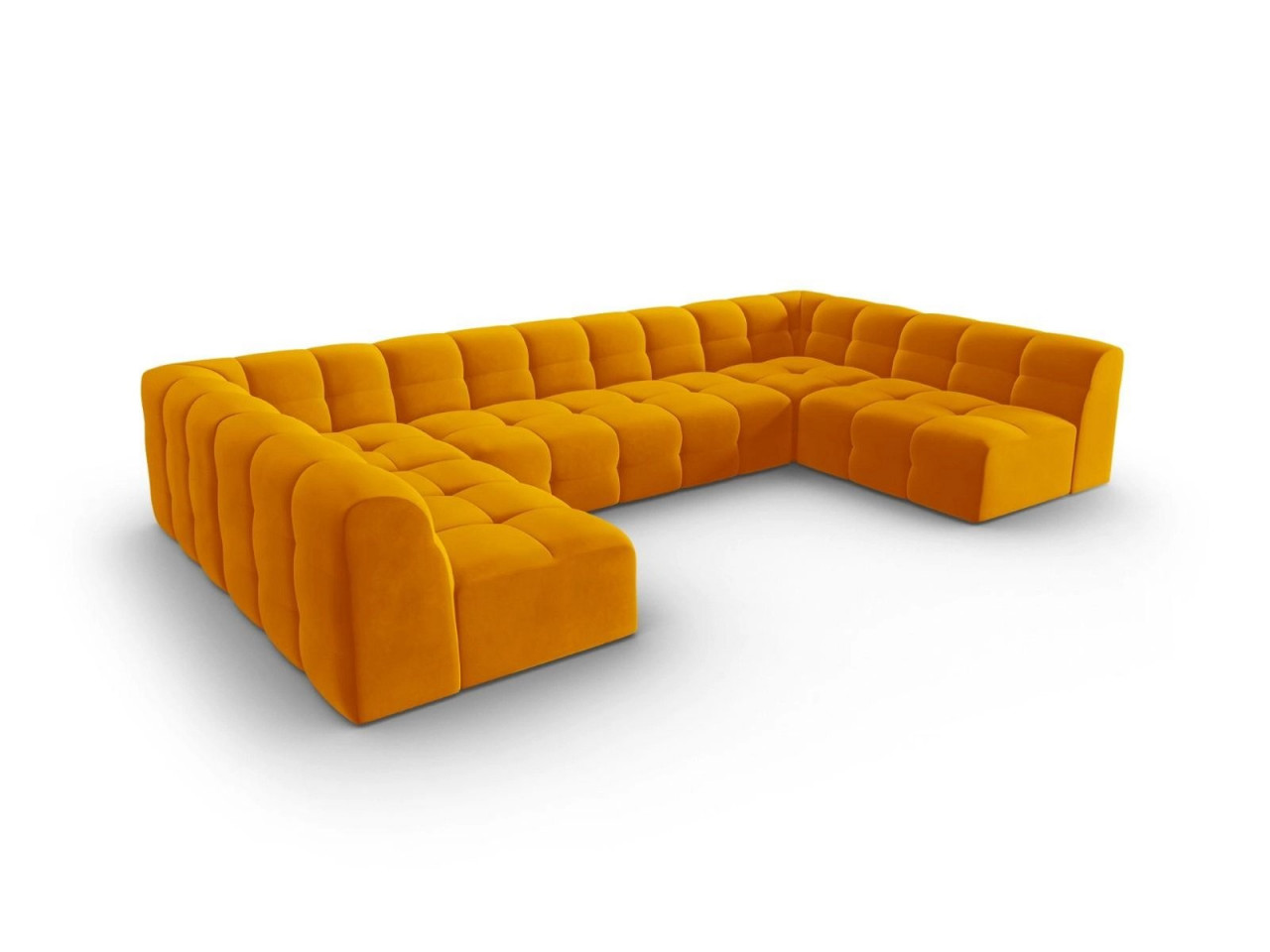 Poze Coltar panoramic 7 locuri velvet Kendal