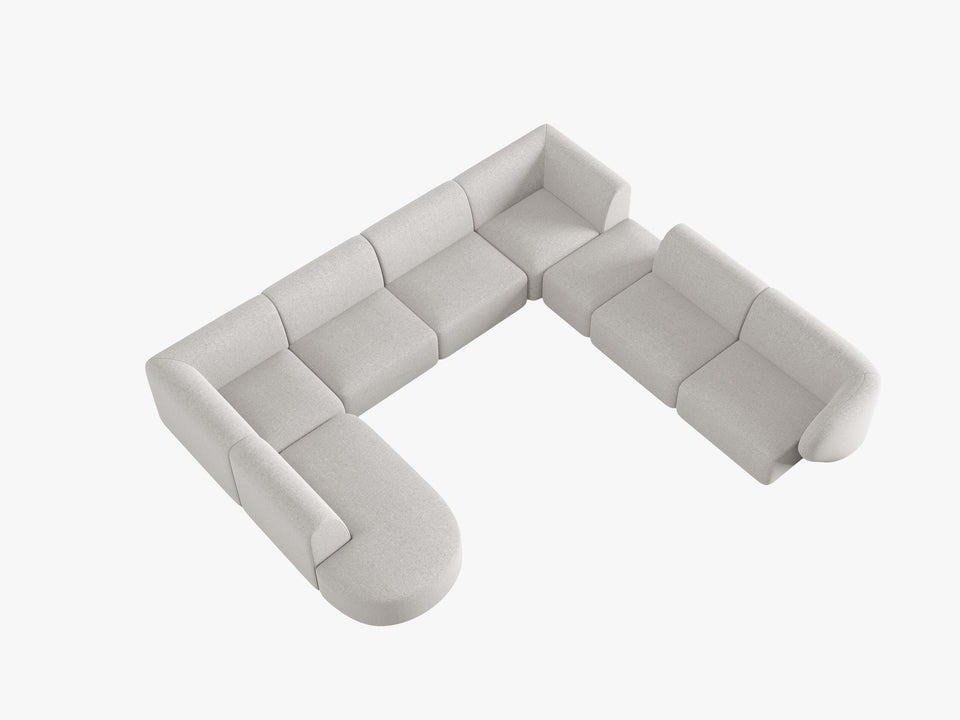 Poze Coltar panoramic 8 locuri Shane chenille L342 cm