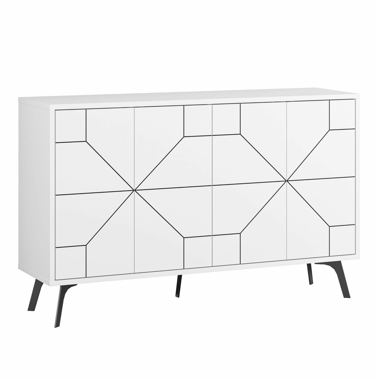 Poze Consola Dune alba MDF L123 cm - H62, 4 cm