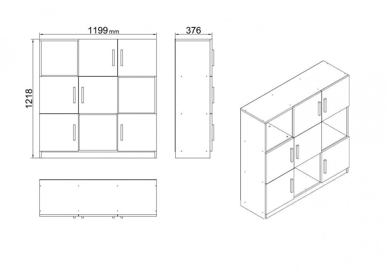 Poze Consola VO7 - W MDF L119,9 cm - H121,8 cm