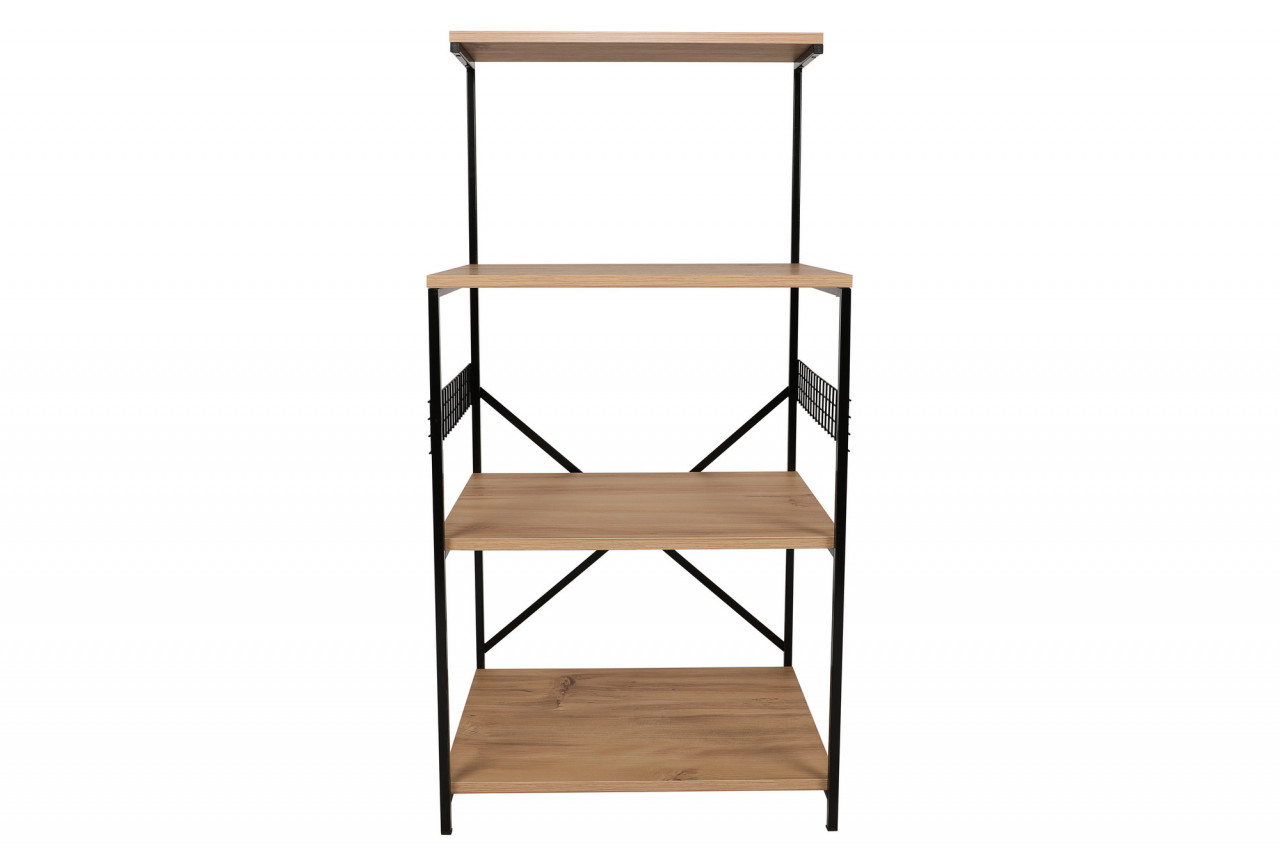 Poze Dulap MDF multifunctional Anemon negru/pin L60 cm - H124 cm