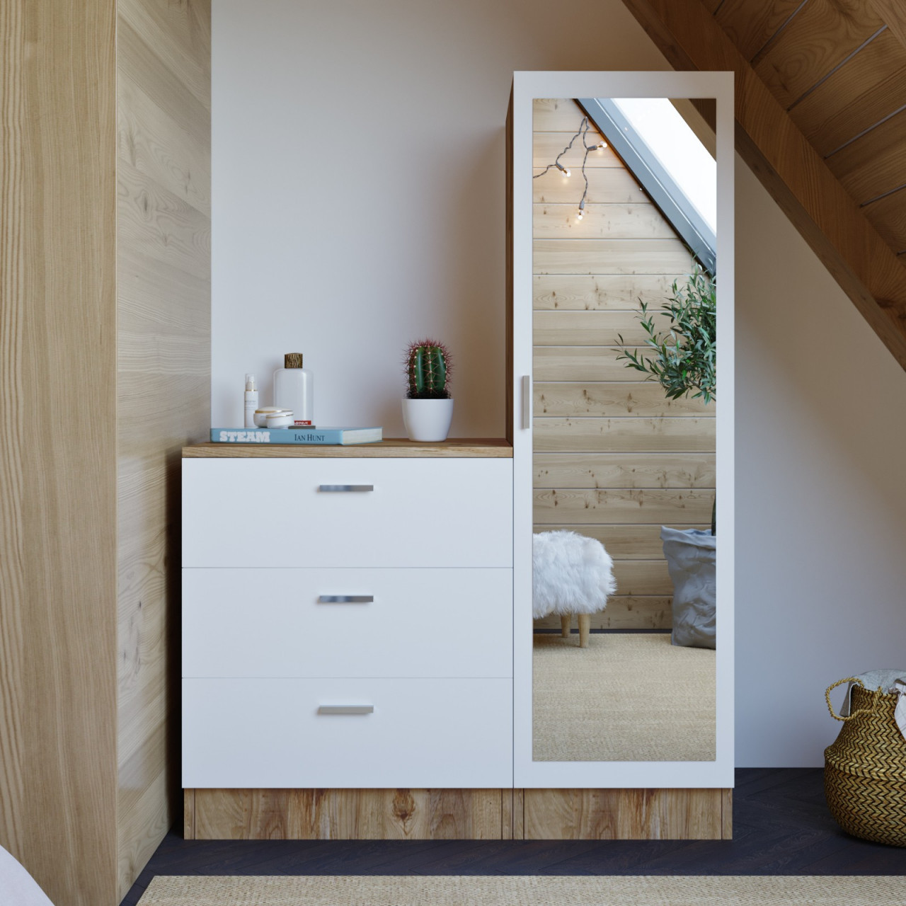 Poze Dulap MDF multifunctional CC6-AW L100 cm - H140 cm