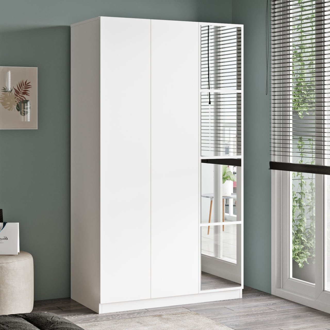 Poze Dulap MDF pentru haine HM1 L103,8 cm - H183,8 cm