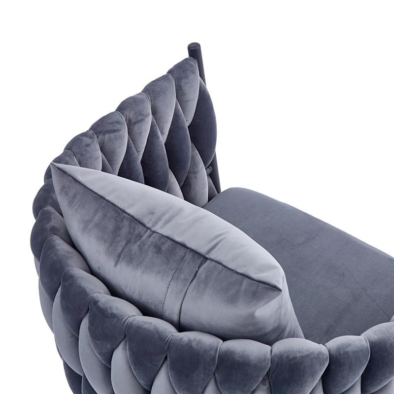 Poze Fotoliu Avatar 2 velvet gri – H77 cm