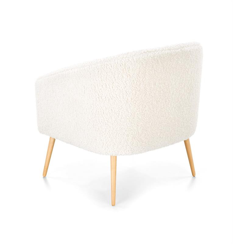 Poze Fotoliu plusat Grifon 2 crem/natur - H78 cm