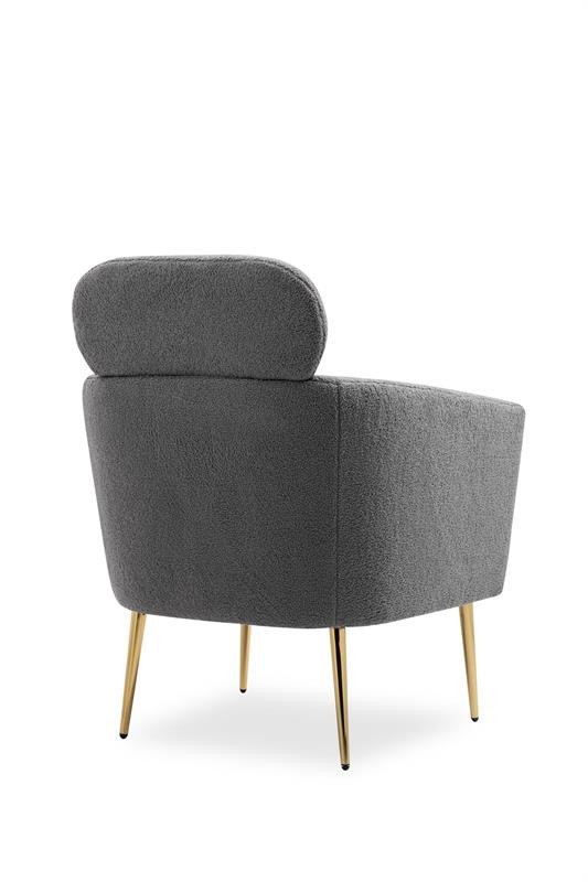 Poze Fotoliu plusat Melisa gri/gold - H96 cm