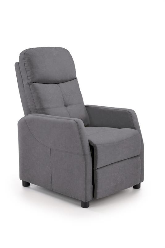 Fotoliu recliner felipe 2 velvet gri - h103 cm